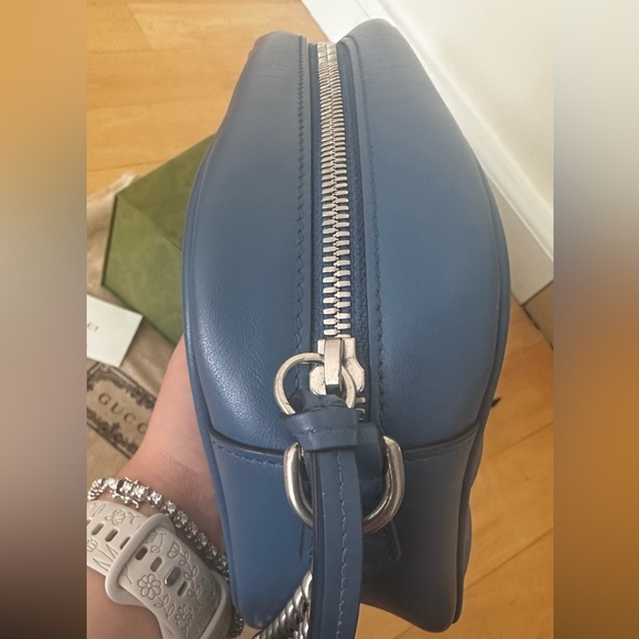 Almost New Gucci Marmont in denim blue leather - Picture 9 of 13